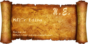 Már Edina névjegykártya